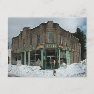 Abandoned Drug Store Photography Postcard