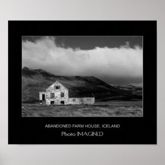 Abandoned Farm House, Iceland Poster