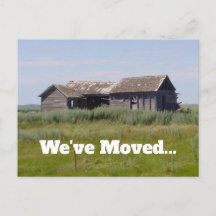 Abandoned Farm House "We've Moved" 