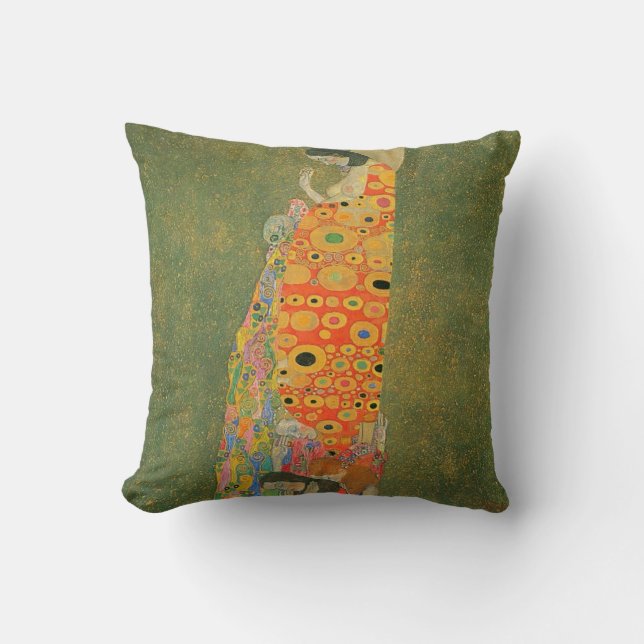 Abandoned Hope by Gustav Klimt Cushion (Front)