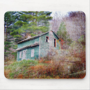 Abandoned House and Truck Digital Art Mouse Pad