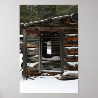 Abandoned Log Cabin, Colorado Poster