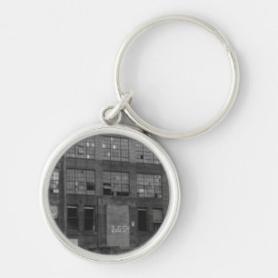 Abandoned Manufacturing Building Key Ring