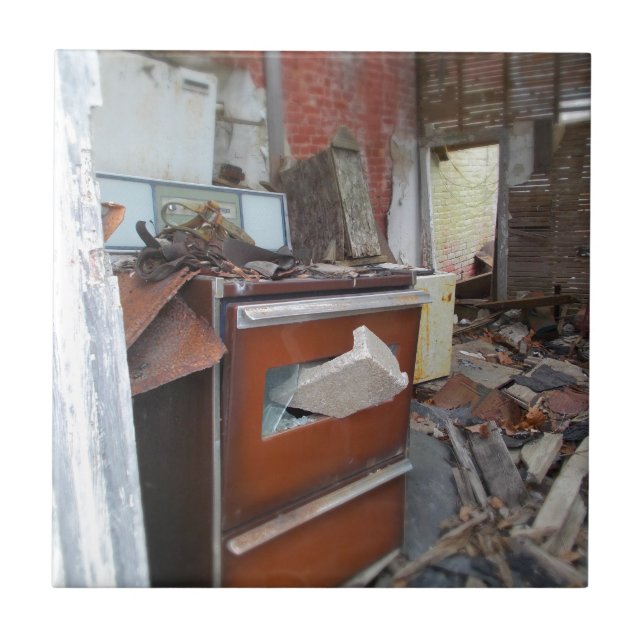 Abandoned Mess in Abandoned Business Ceramic Tile (Front)