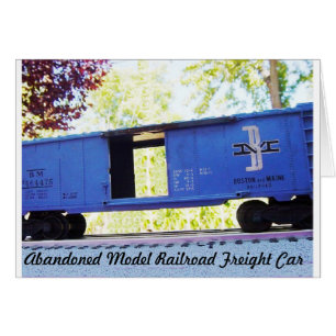 Abandoned Model Railroad Freight Car Card