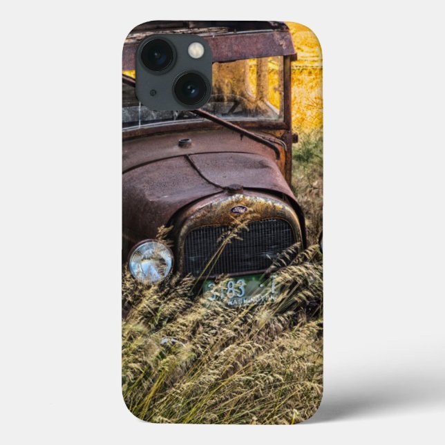 Abandoned old car in tall grass Case-Mate iPhone case (Back)