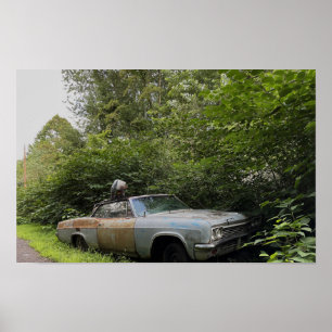 Abandoned Old Car Poster
