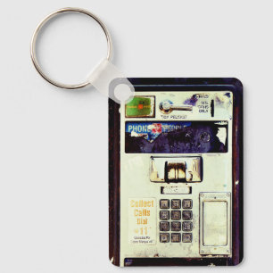 Abandoned Payphone Key Ring
