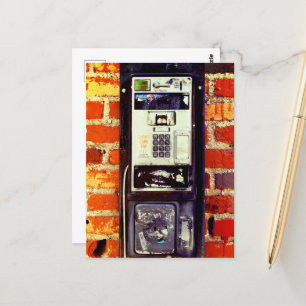 Abandoned Payphone Postcard