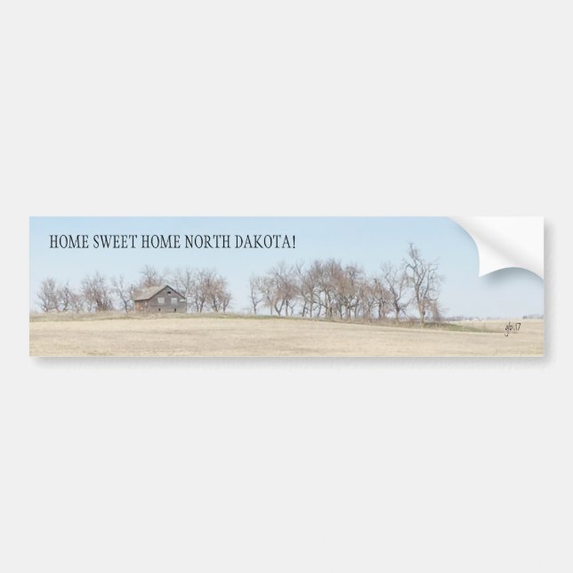Abandoned Prairie Homestead In North Dakota #3B Bumper Sticker (Front)
