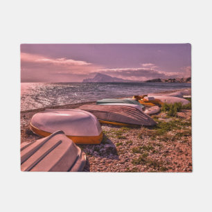 Abandoned Rowing Boats   L'Olla Beach, Altea Doormat