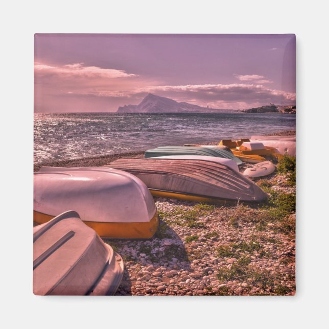 Abandoned Rowing Boats | L'Olla Beach, Altea Magnet (Front)
