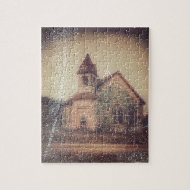 Abandoned Rural Church Jigsaw Puzzle (Vertical)