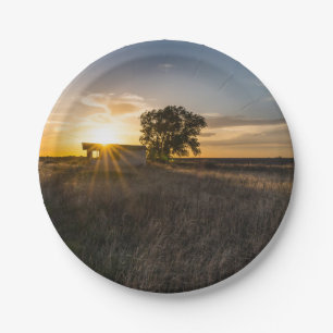 Abandoned Shed Colorado Sunset Paper Plates