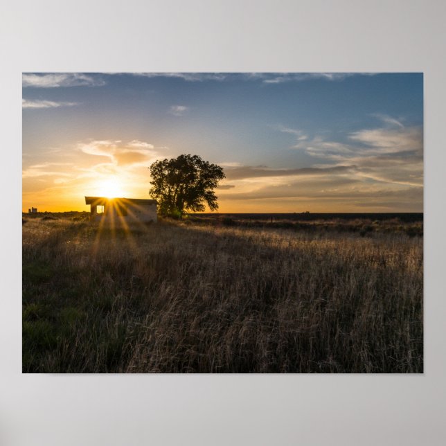 Abandoned Shed Colorado Sunset Poster (Front)