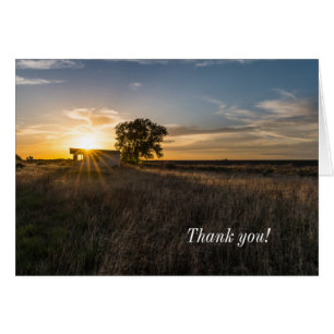 Abandoned Shed Colorado Sunset Thank You Card