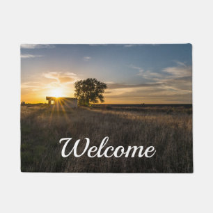 Abandoned Shed Colorado Sunset Welcome Doormat