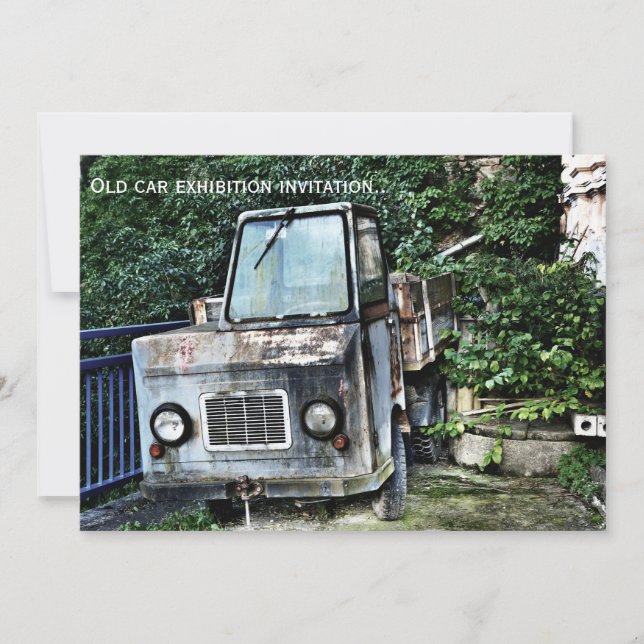 Abandoned truck on invitation (Front)