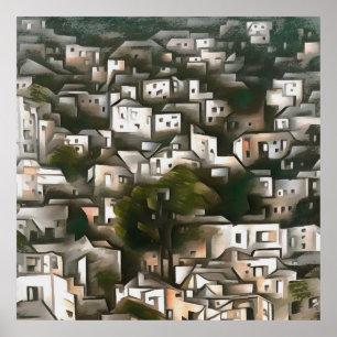 Abandoned Village Of Kayakoy Fethiye Landscape Art Poster