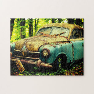 Abandoned Vintage Car Junk Car Jigsaw Puzzle