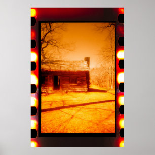 Abandoned Western Cabin on Film Poster