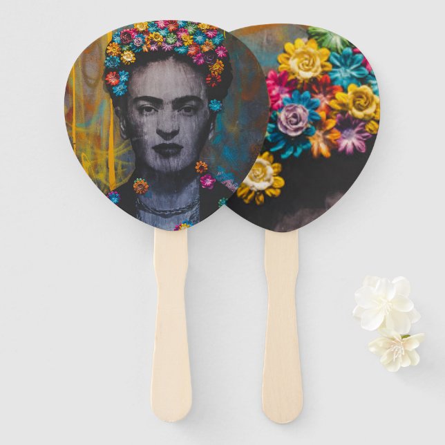 ABANICO FRIDA KAHLO HAND FAN (Front and Back)