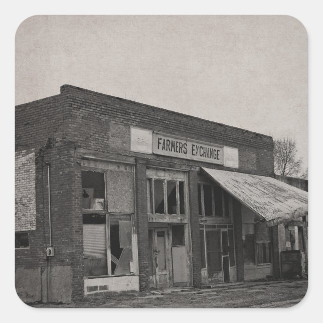 Abanoned Feed Store Square Sticker (Front)