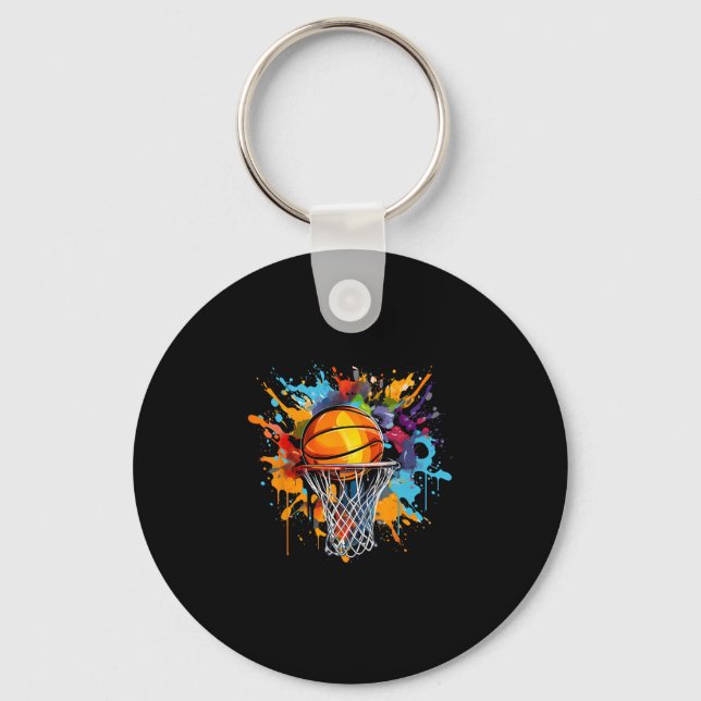 Äbäsketllco. Colorful Sketll Graphic  Key Ring (Front)
