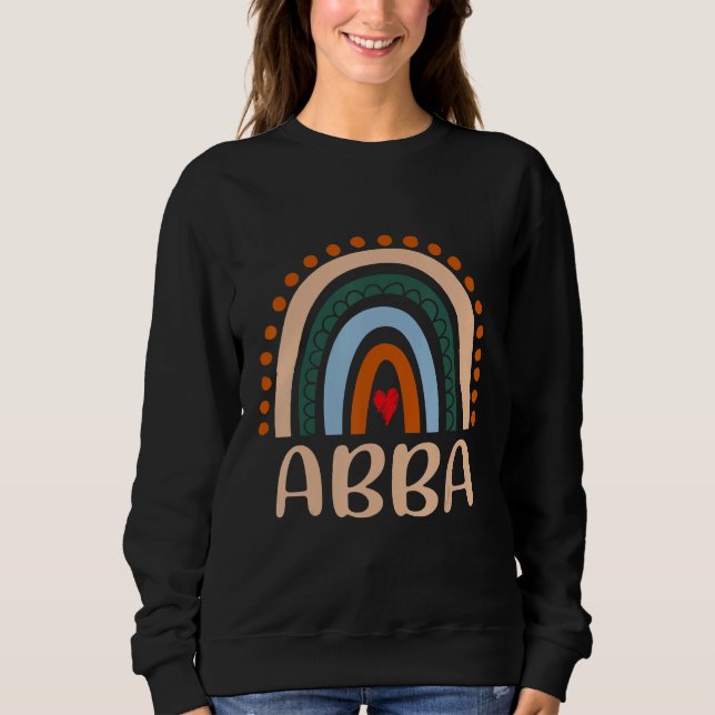 Abba Rainbow Grandma Cute Mothers Day  Abba Sweatshirt (Front)