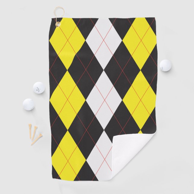 Abba Zabbabuzz Argyle Golf Towel (InSitu)