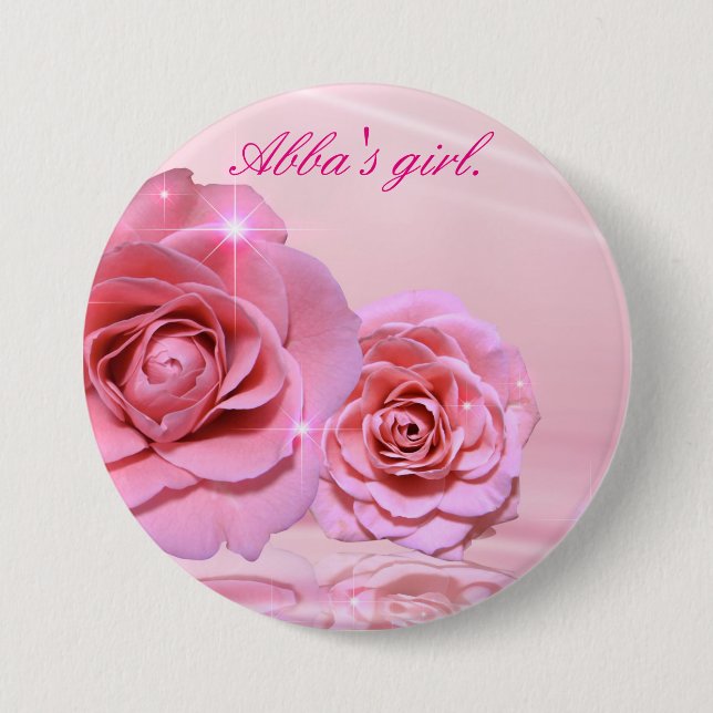 Abba's girls 7.5 cm round badge (Front)