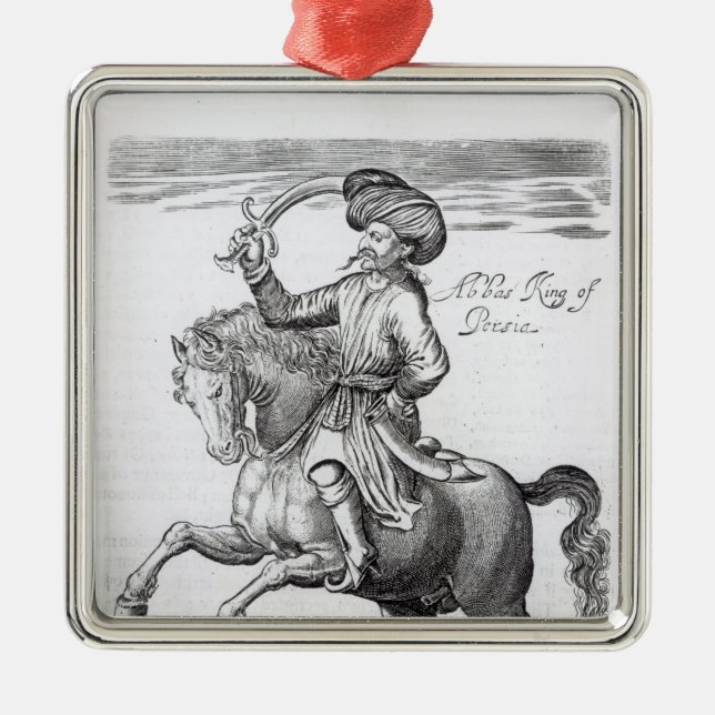 Abbas, King of Persia Metal Tree Decoration (Front)
