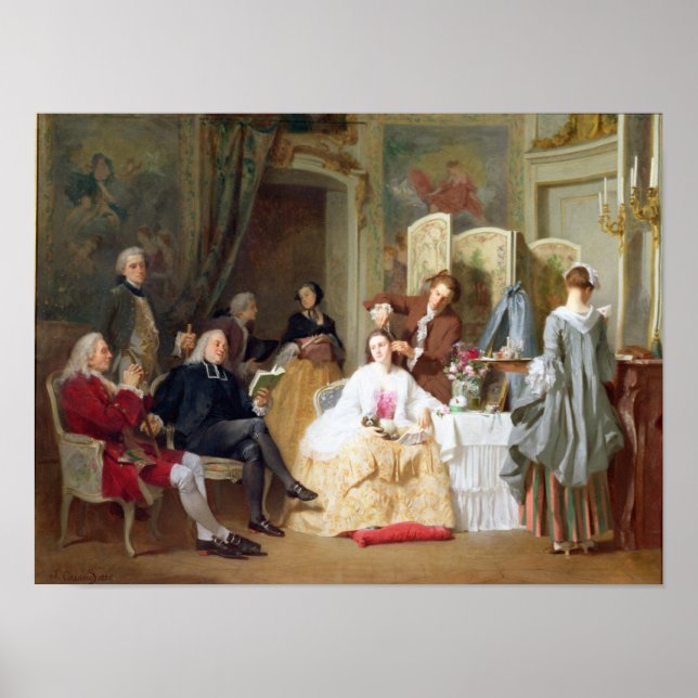 Abbe Prevost reading 'Manon Lescaut', 1856 Poster (Front)