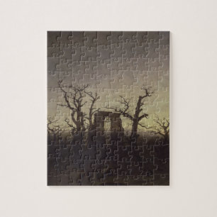 Abbey among Oak Trees by Caspar David Friedrich Jigsaw Puzzle