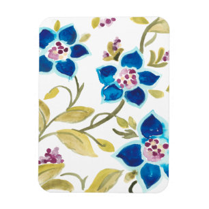 Abbey Floral Tiles - Blue Blooms Magnet