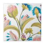 Abbey Floral Tiles - Spring Flowers<br><div class="desc">Abbey Floral Tiles I by June Erica Vess. Features a variety of flowers in a spring-like colour palette in a pattern-like design.</div>
