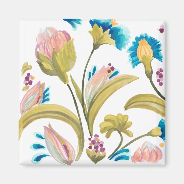 Abbey Floral Tiles - Spring Flowers Magnet (Front)