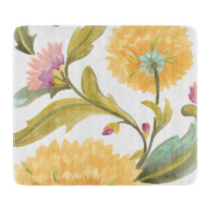 Abbey Floral Tiles - Yellow Flowers Cutting Board