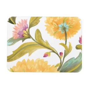 Abbey Floral Tiles - Yellow Flowers Magnet