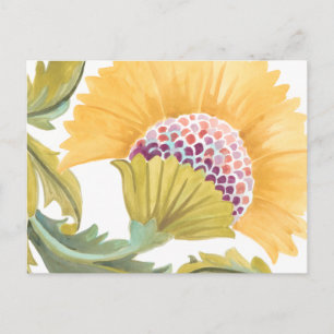 Abbey Floral Tiles - Yellow Postcard