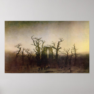 Abbey in an Oak Forest by Caspar David Friedrich Poster