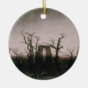 Abbey in the Oakwood, 1810 Ceramic Tree Decoration