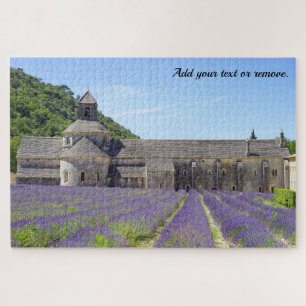 Abbey Notre-Dame de Senanque & lavender field, Jigsaw Puzzle