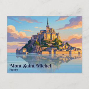 Abbey of Mont-Saint-Michel France Postcard
