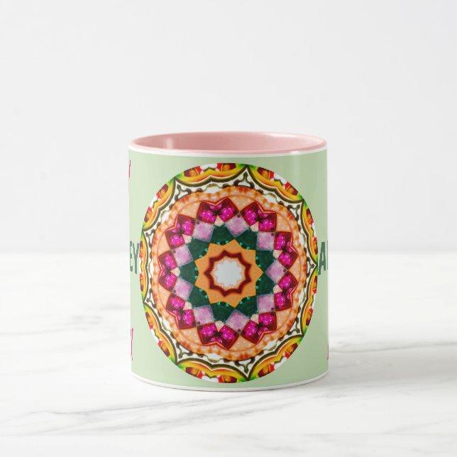 ABBEY ~ Personalised Gem Stones Fractal ~ Mug (Center)