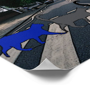 Abbey Road Cats Poster