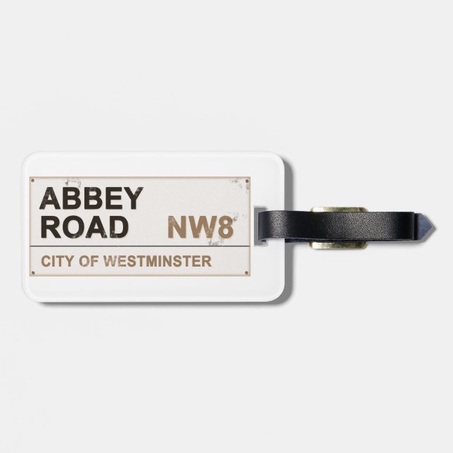 Abbey Road London England - vintage Luggage Tag (Back Horizontal)