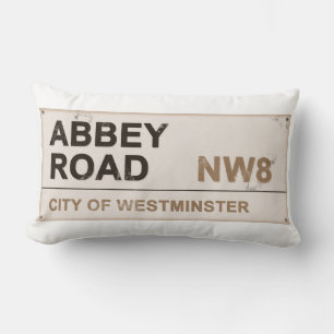 Abbey Road London England - Vintage Lumbar Cushion