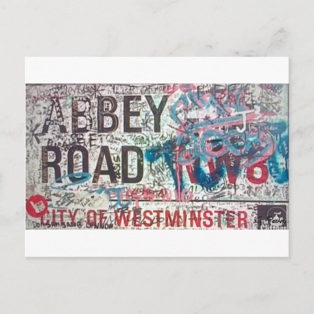 Abbey Road Sign Postcard (Front)