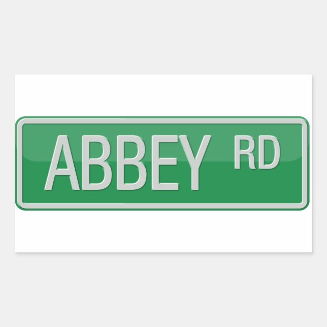Abbey Road Street Sign Rectangular Sticker (Front)